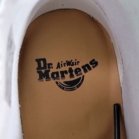 Dr. Martens Church Smooth Leather Monkey Boots White Brown Size 5 Combat Air New - Picture 13 of 16